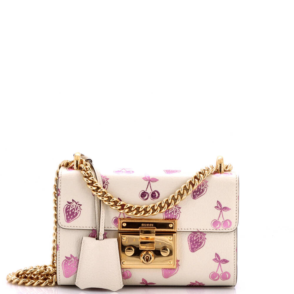 Gucci Small Padlock Shoulder Bag Printed Leather
